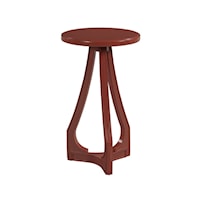 Transitional Cranberry Accent Table
