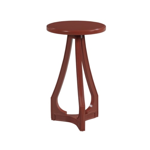 Transitional Cranberry Accent Table