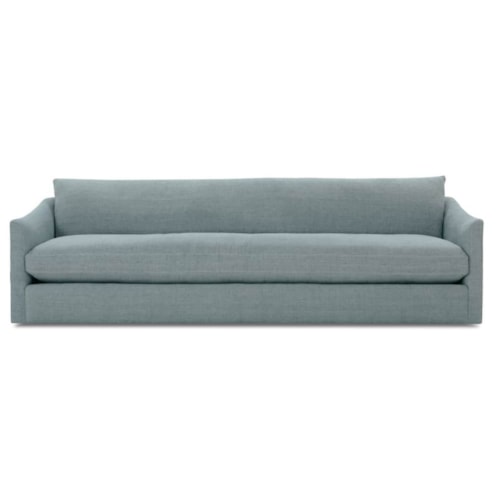 Transitional 100" Sofa with Bench Cushion