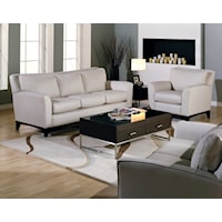 India Transitional Sofa with Exposed Wooden Base