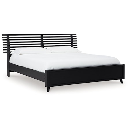 King Slat Panel Bed