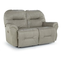Transitional Space Saver Reclining Loveseat
