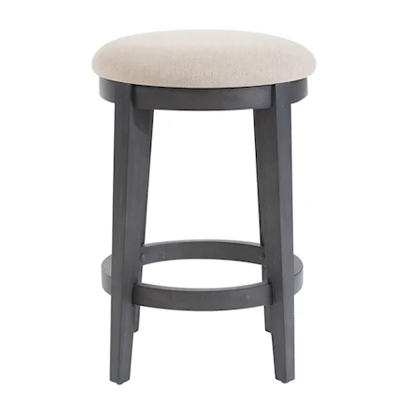 Upholstered Round Console Stool
