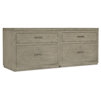 Casual Office Credenza with 2 Lateral File Cabinets