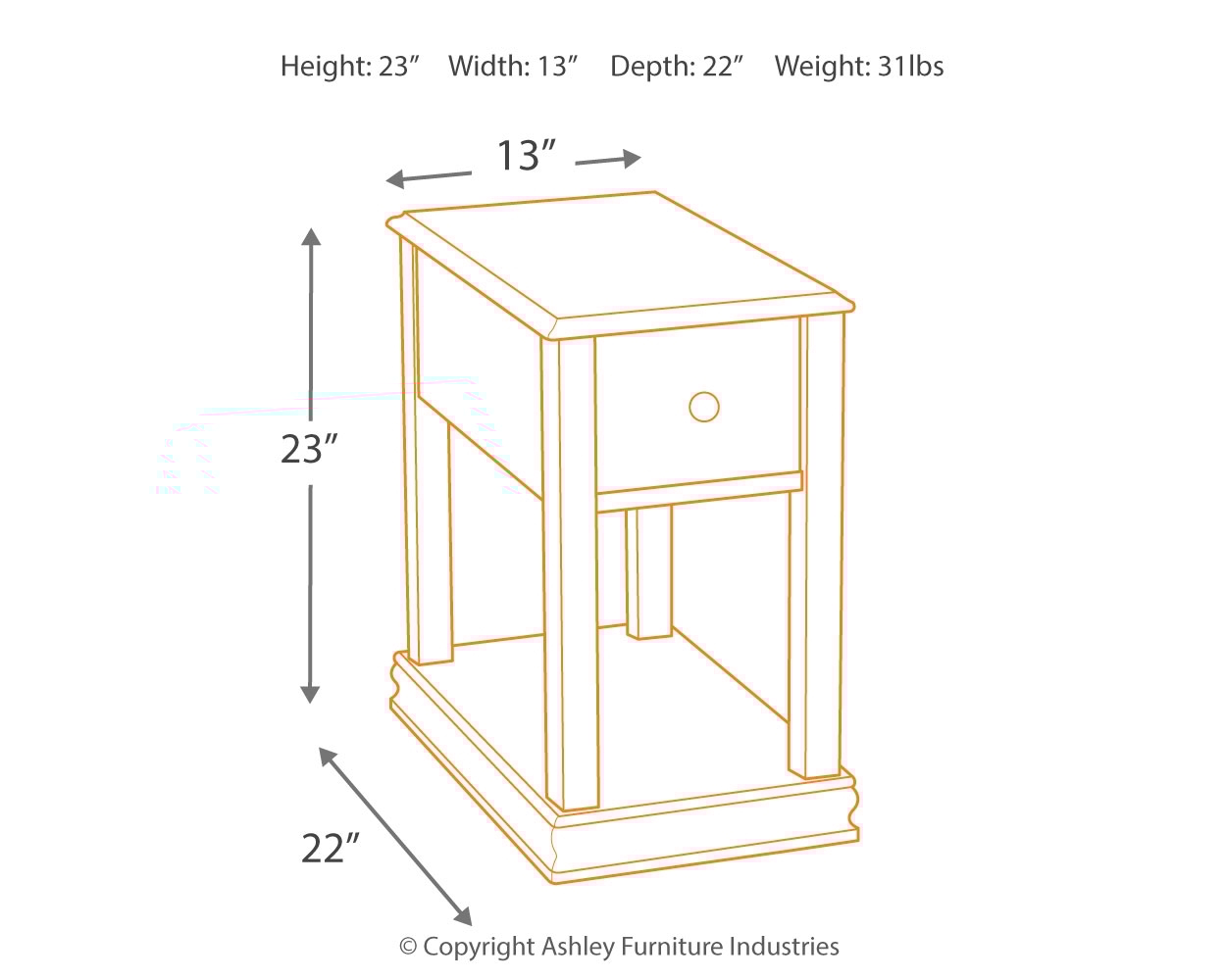 Signature Design by Ashley Breegin Chairside End Table