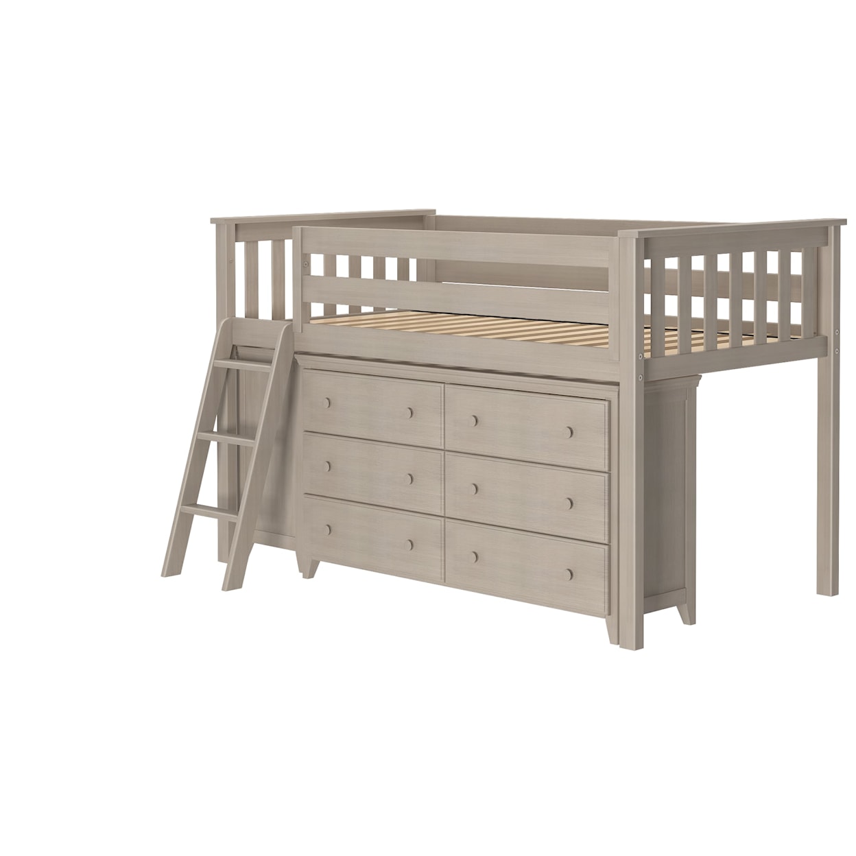 Jackpot Kids Loft Beds Windsor Youth Twin Loft Bed in Stone