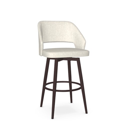 Contemporary Upholstered Bar Height Swivel Stool