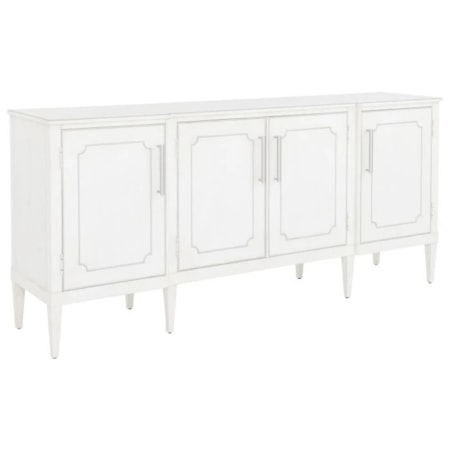 Four-Door Credenza w/Adjustable Shelves