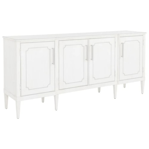 Transitional Four-Door Credenza w/Adjustable Shelves