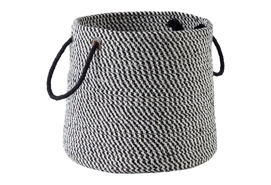 Accents Eider Black Basket by Signature Design by Ashley at Rune's Furniture