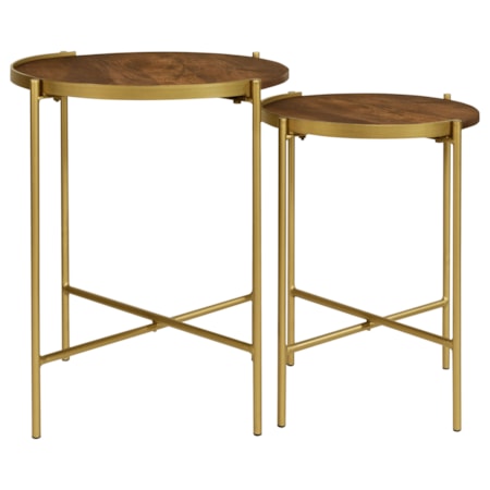 Malka 2-piece Wood Nesting Table