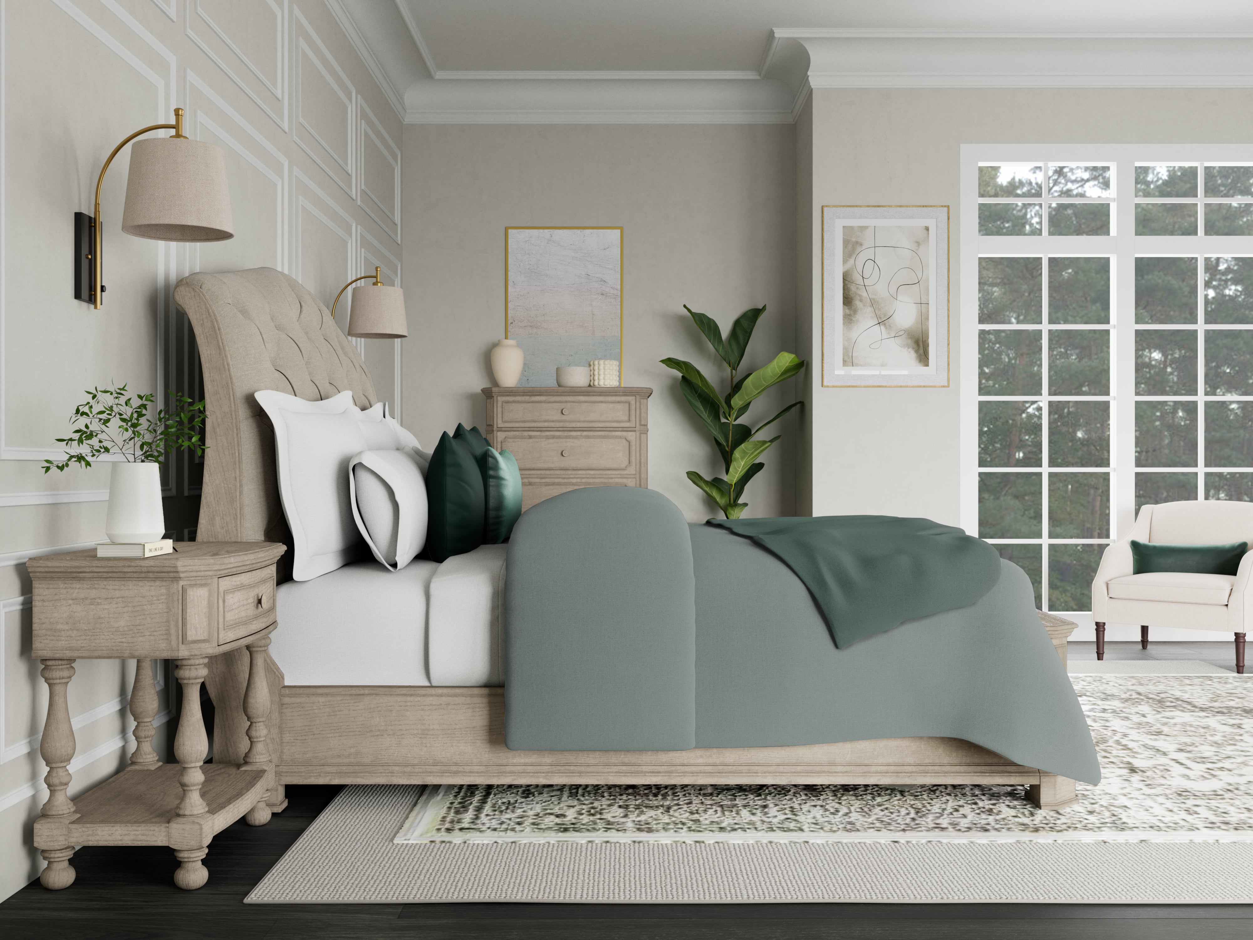 3-Piece King Sleigh Bedroom Set