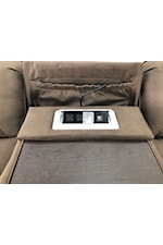Emerald Adrian Casual Reclining Sofa with Dropdown Table and USB Port