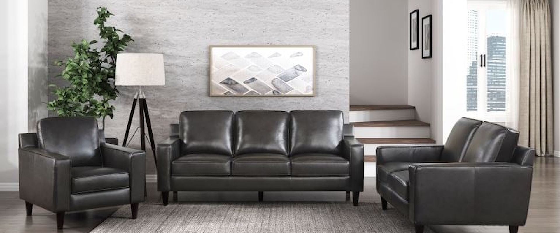 Contemporary 3-Piece Living Room Set