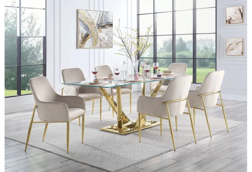 Barnard Dining Set by Acme Furniture at Dream Home Interiors