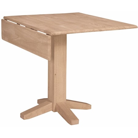 Square Drop Leaf Pedestal Table