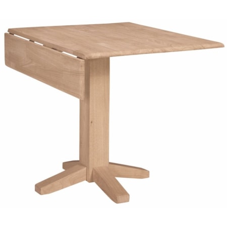 Square Drop Leaf Pedestal Table