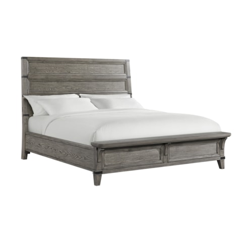 Transitional King Platform Bed with USB Charger