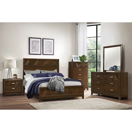 Transitional 5- Piece King Bedroom Set