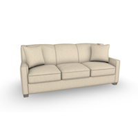 Transitional Queen Sleeper Sofa with Memory Foam Mattress & Toss Pillows