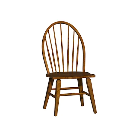 Mission Style Windsor Back Side Chair - Brown