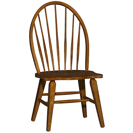 Mission Style Windsor Back Side Chair - Brown