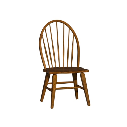 Mission Style Windsor Back Side Chair - Brown