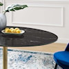 Modway Lippa 54" Oval Marble Dining Table