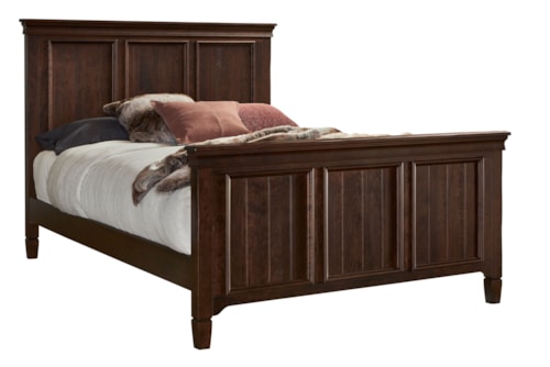 Traditional Queen Panel Bed with Standard Footboard