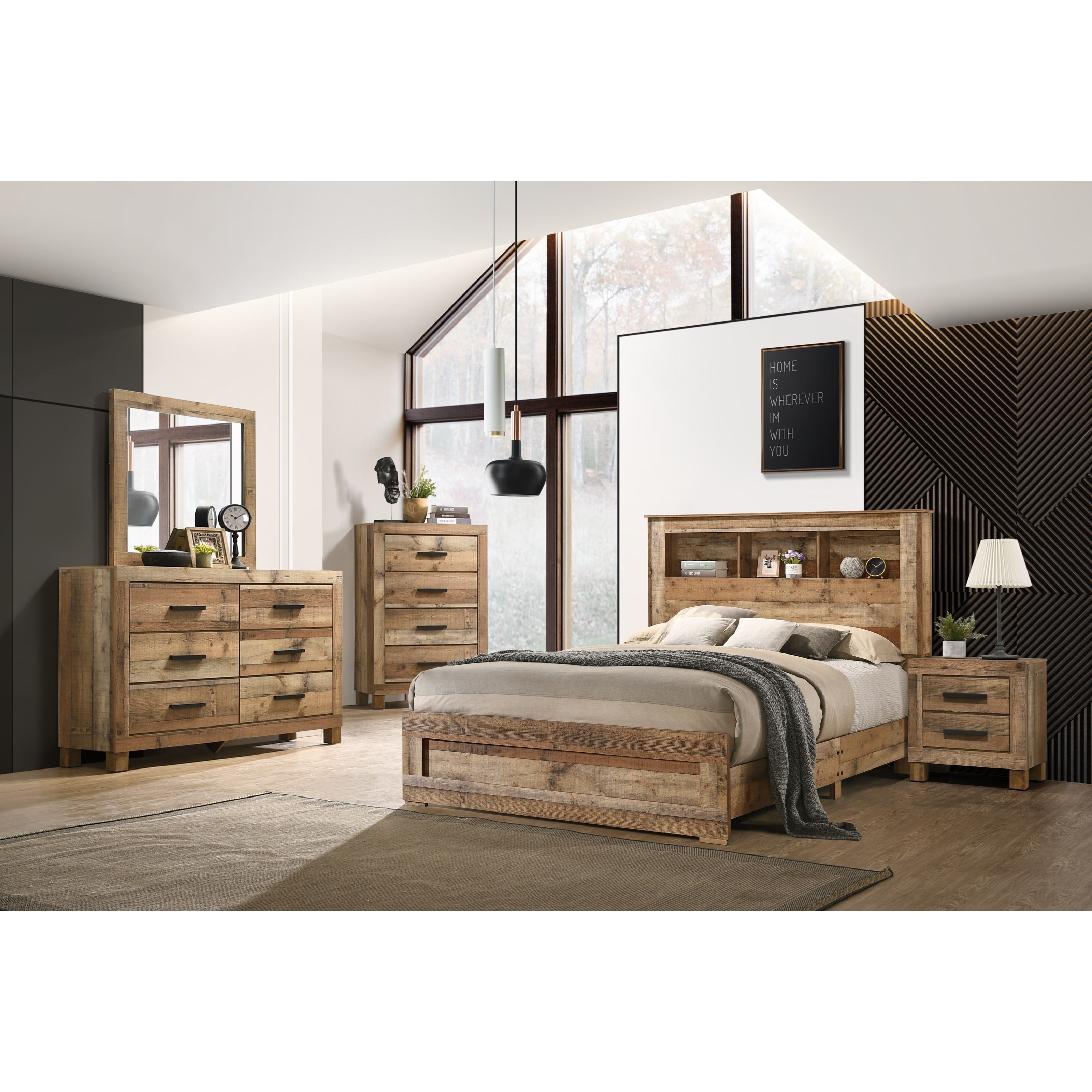 Lifestyle 8311 Queen Bookcase Bed