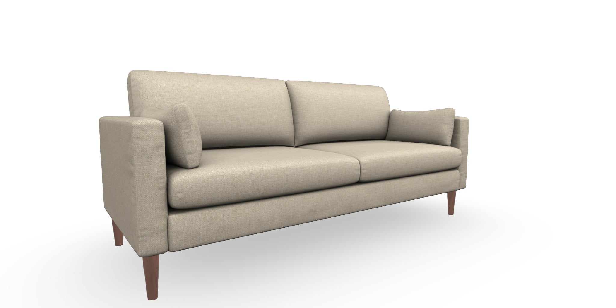 Stationary Sofa With Two (2) Pillows