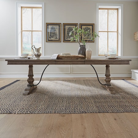 Rectangular Trestle Dining Table