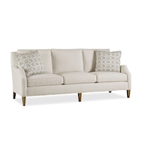 Transitional 3-Cushion Sofa with Scoop Arms