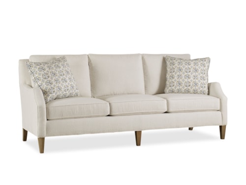 Transitional 3-Cushion Sofa with Scoop Arms