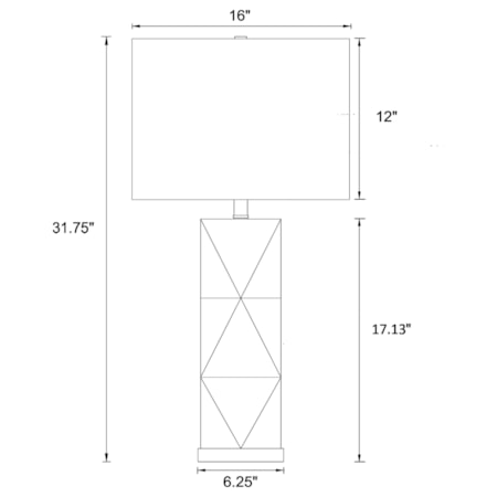 Camie 32-inch Shade Geometric Table Lamp