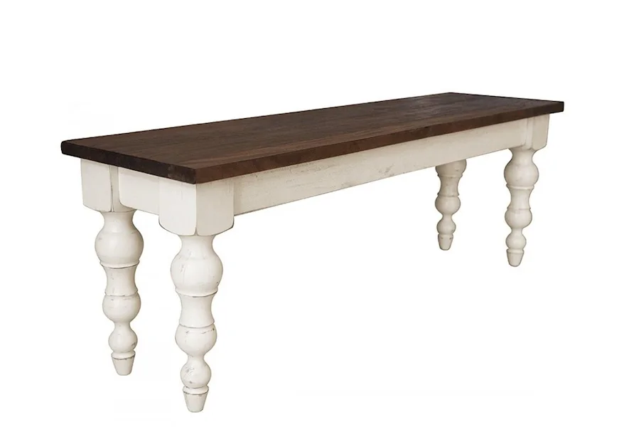 Rock Valley Dining Bench with Turned Legs by International Furniture Direct at VanDrie Home Furnishings