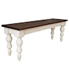 International Furniture Direct Rock Valley Dining Bench with Turned Legs