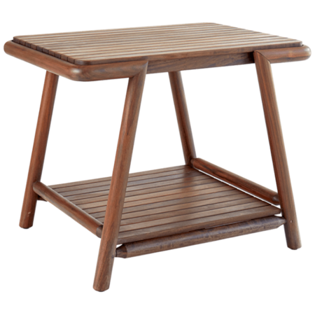 28″ Rectangular Side Table w/Lower Shelf