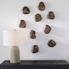 Uttermost Pebbles Pebbles Walnut Wood Wall Décor S/9