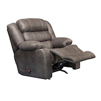 Casual Rocker Recliner with Dual Cupholders