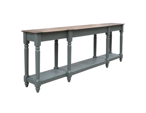 Transitional 94" Sofa Table with Shelf