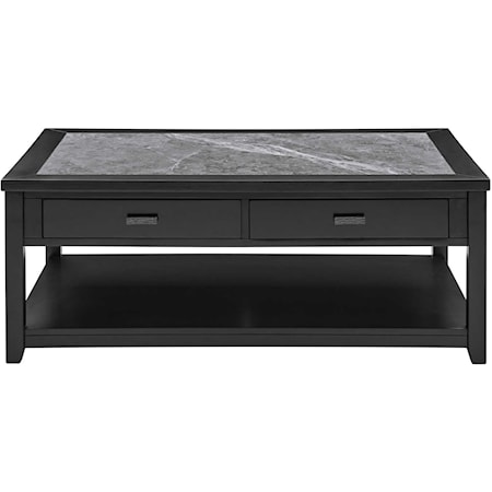 Transitional Cocktail Table with Storage