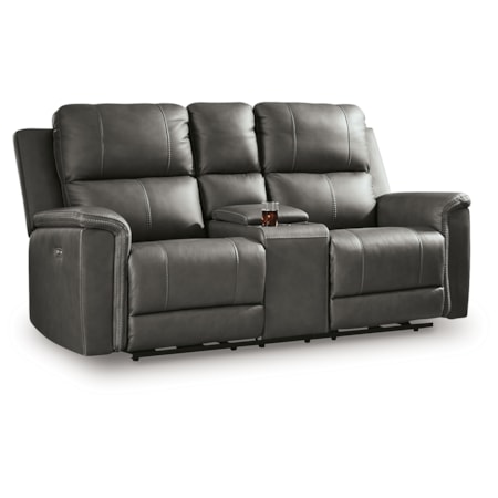 Pwr Rec Loveseat/Con/Adj Hdrst