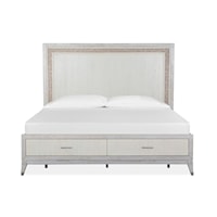 Contemporary California King Storage Bed
