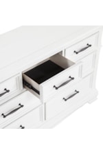Homelegance York Transitional 7-Drawer Dresser with Black Nickel Pulls