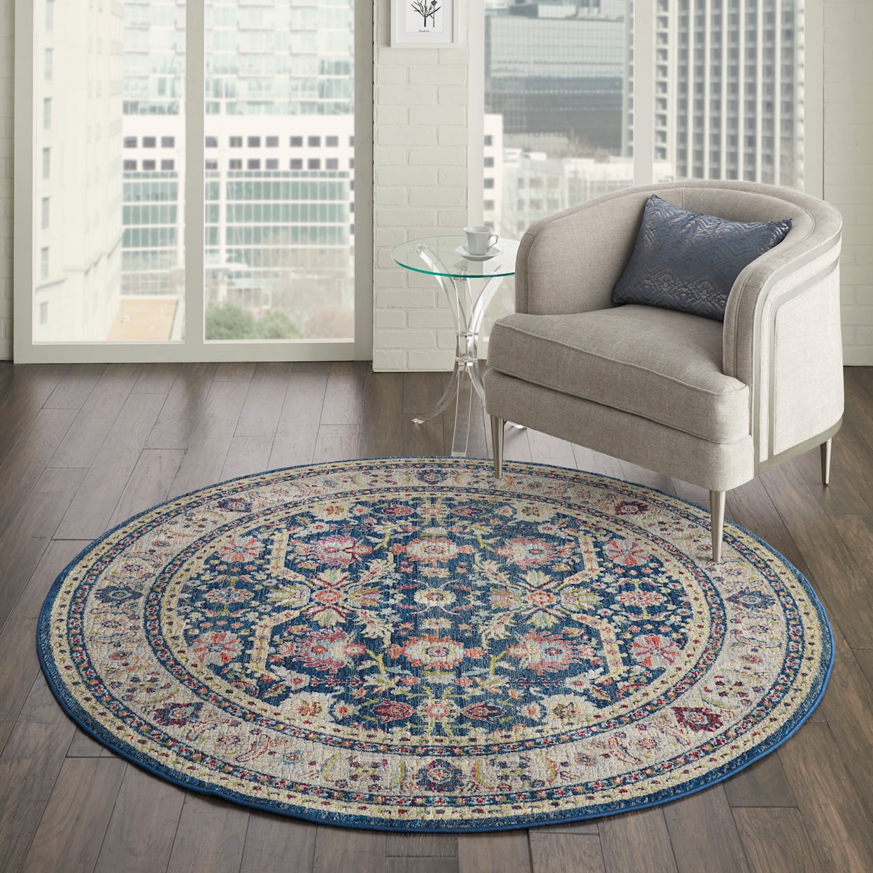 Nourison Ankara Global 6' Round  Rug