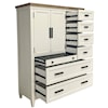Parker House Americana Modern 2 Door Chest with 7 Drawer and work station