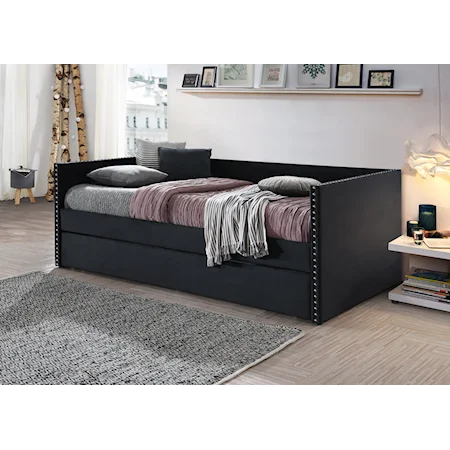 Glam Velvet Daybed with Pullout Trundle