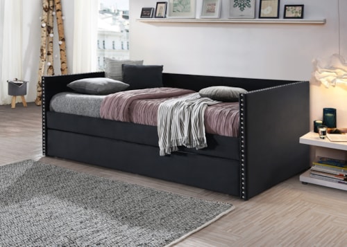 Glam Velvet Daybed with Pullout Trundle