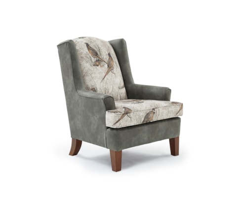 Transitional Arm Chair with Wings